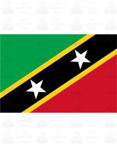Saint Kitts and Nevis Flag Sticker