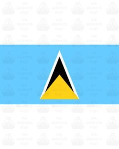 St Lucia Flag Sticker