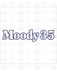 Moody 35 Lettering Sticker