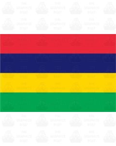 Mauritius Flag Sticker