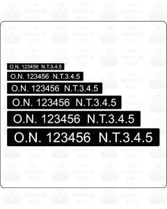 MARINE O OFFICIAL NUMBER NT NET TONNAGE PLATE