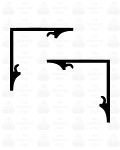 Panel Insert Design Self Adhesive Sticker 4 (Pair)