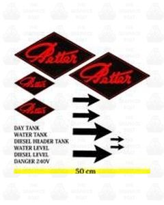 Petter Engine Room Decal Set