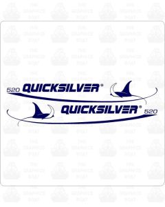  Quicksilver 550 Boats Decals Sticker Pair