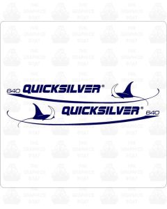 Quicksilver 640 Boats Decals Sticker Pair