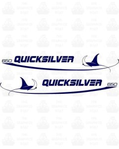Quicksilver 640 Boats Decals Sticker Pair