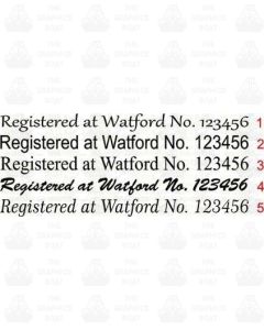 Registered at Watford Canal Boat Sticker