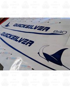 Quicksilver 640 Boats Decals Sticker Pair