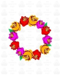 Traditional Style Canal Rose Sticker Design 20A