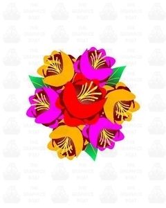 Traditional Style Canal Rose Sticker Design 20B