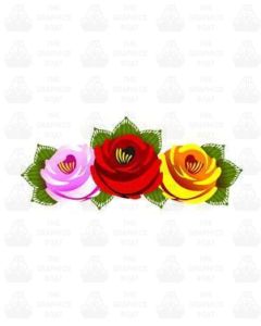 Traditional Style Canal Rose Sticker Design 22