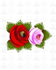 Traditional Style Canal Rose Sticker Design 27