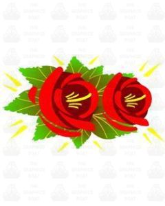Traditional Style Canal Rose Sticker Design 5