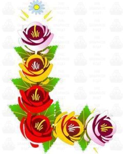 Traditional Style Canal Rose Sticker Design 8