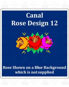 Traditional Style Canal Rose Sticker Design 12