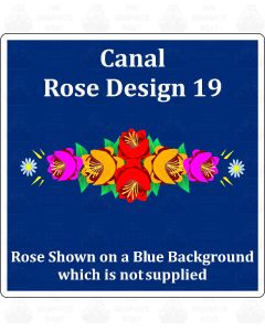 Traditional Style Canal Rose Sticker Design 19