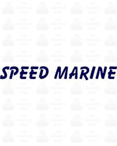 Aquamar Speed Marine Lettering Sticker
