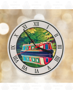 Canal Summer Scene Clock