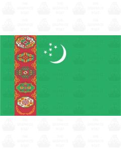 Turkmenistan Flag Sticker