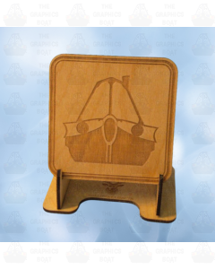 Laser Engraved Canal Boat Drinks Coaster by Galloway Crafts