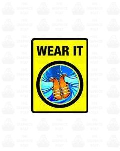 wear a life jacket graphic decal sticker