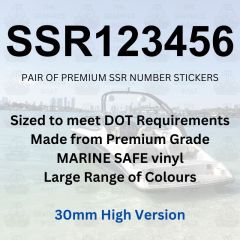 SSR Boat Boat Number Stickers 30mm High