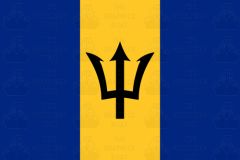 Barbados flag sticker