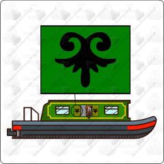 Canal Boat Decoration - Book End Stickers