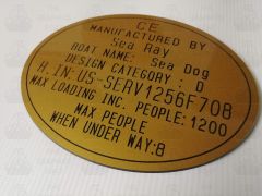 Builders nameplate commissioning plaque 
