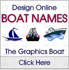 The Graphics Boat, vinyl boat name stickers