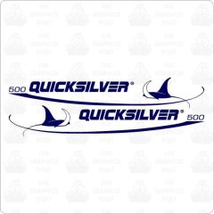  Quicksilver 500 Boats Decals Sticker Pair