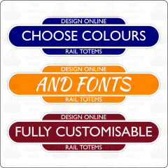 Design Online Rail Totem Stickers/Signs