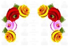 Traditional Style Canal Rose Sticker  Design 24