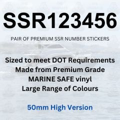 SSR Boat Boat Number Stickers 50mm High