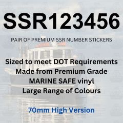 70mm High SSR Number Sticker