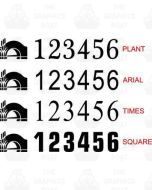 British Waterways Boat Number Stickers