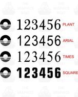 Canal and River Trust Canal Boat Number Stickers