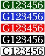 Great Ouse Plate Style Numbers