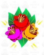 Traditional Style Canal Rose Sticker  Design 13