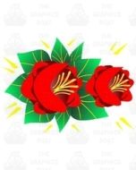 Traditional Style Canal Rose Sticker  Design 15