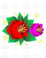 Traditional Style Canal Rose Sticker  Design 16