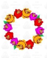 Traditional Style Canal Rose Sticker  Design 20A