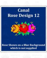 Traditional Style Canal Rose Sticker  Design 12