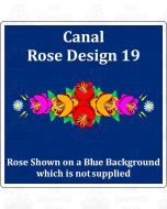 Traditional Style Canal Rose Sticker  Design 19