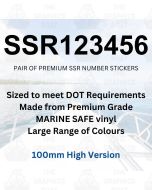 SSR Boat Boat Number Stickers 100mm High