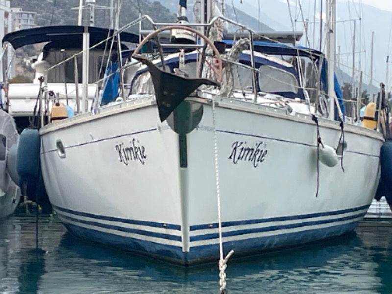 Boost name stickers on Beneteau Yacht