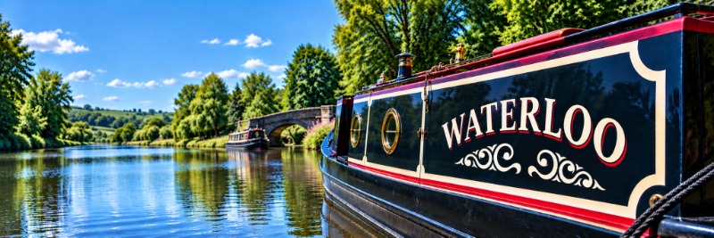 The Graphics Boat - custom canal boat lettering