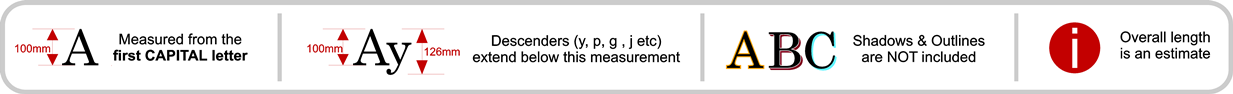Letter height guide